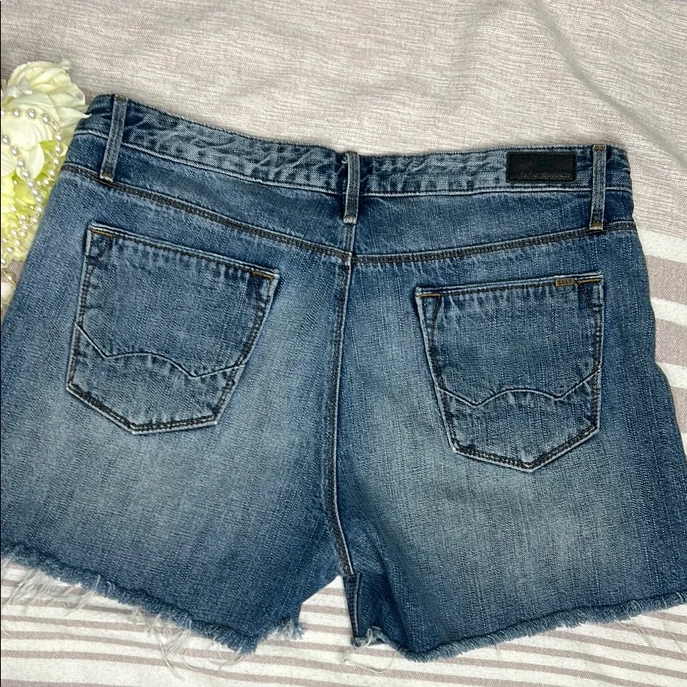 Cult of Individuality Blue Distressed Jean Shorts